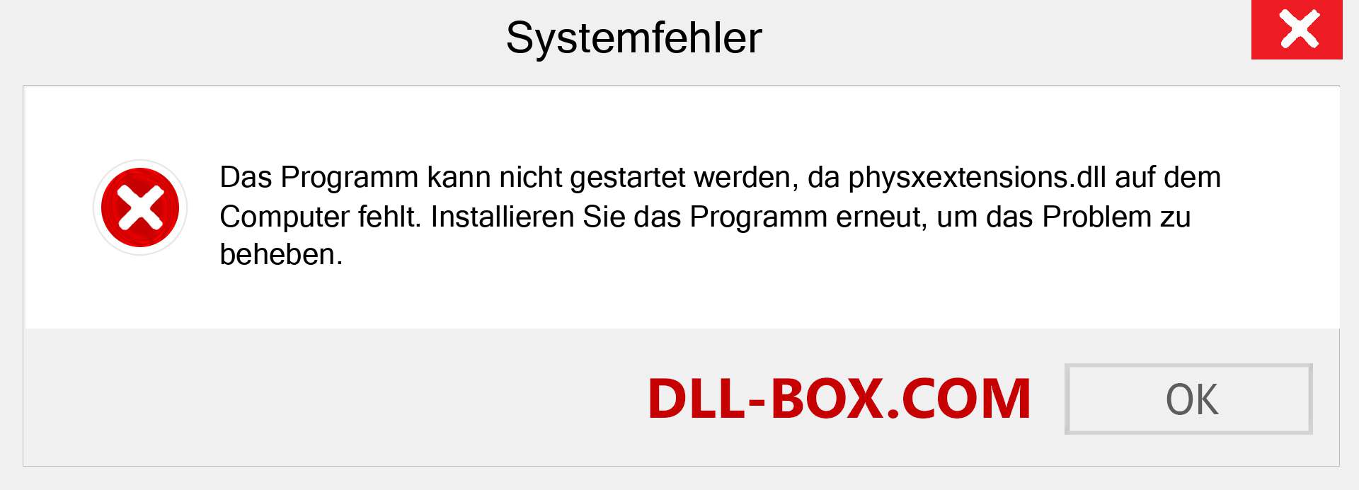 physxextensions.dll-Datei fehlt?. Download für Windows 7, 8, 10 - Fix physxextensions dll Missing Error unter Windows, Fotos, Bildern